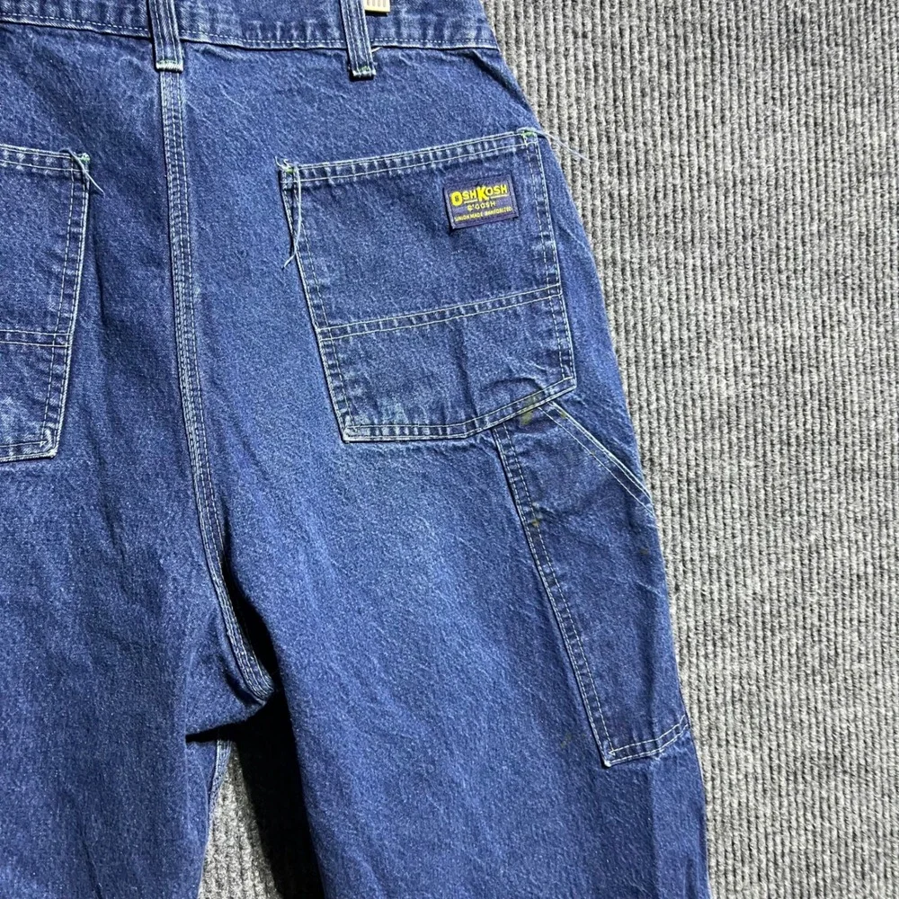 Vintage OshKosh Bgosh Carpenter Jeans Mens 34x32 Blue Union Made Sanforized USA